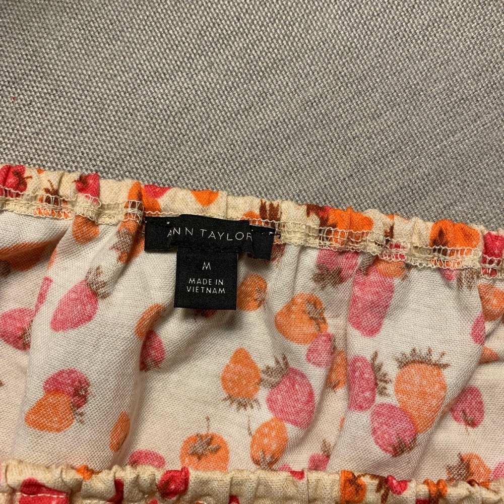 Ann Taylor Off-Shoulder Floral Blouse - Orange and Pink - Picture 4 of 4
